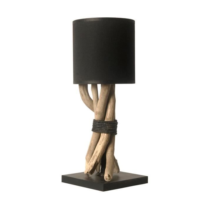Lampe De Table Artisanale En Bois Flotte Naturel Fabriquee A La