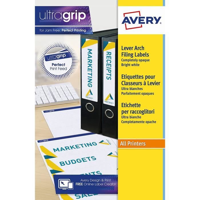 50 Étiquettes Autocollantes Rouges Pour Dos De Classeur – 3,6x19 Cm (Bord 5 Cm)