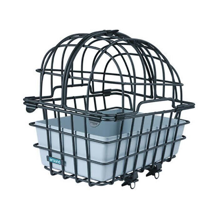 Panier de vélo arrière pour animaux en aluminium Mijnenpieper Luna - noir/bleu - 15 kg