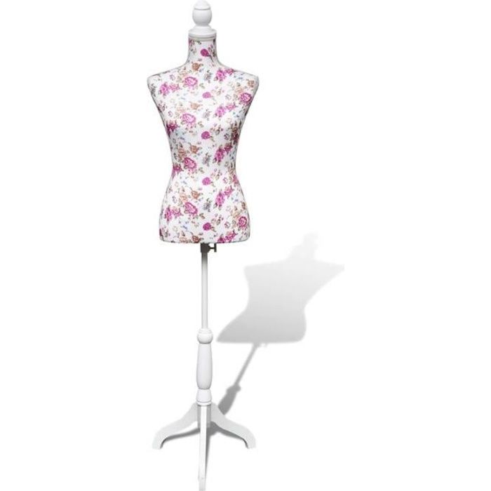 Grand Buste Mannequin Schneider Poupée En Métal Blanc, Style Vintage Shabby Chic, 146 Cm