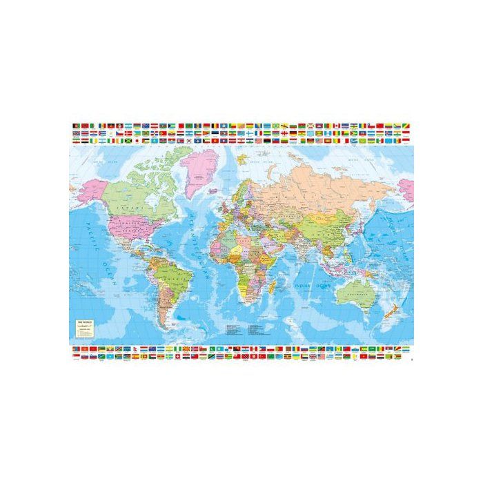 Puzzle Adulte : Pays : Carte Du Monde - 1500 Pieces - Educa - Cdiscount ...
