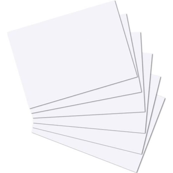 Carte postale vierge, format A6, 50 feuilles de papier cartonné