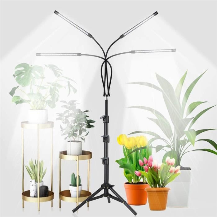 Lampe pour Plantes à LED avec Trépied-Lumière Blanche 60W avec