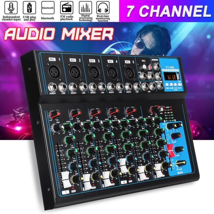 Table de mixage 7 Canaux bluetooth DJ Mic Audio - Cdiscount TV Son Photo