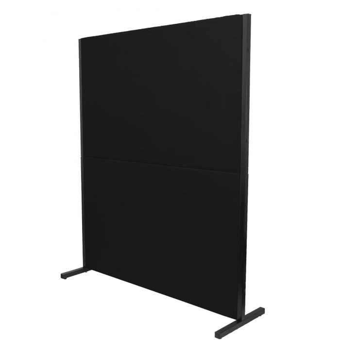 Paravent De Separation Pour Bureaux Et Postes De Travail Amovible Et Avec Structure Noire Rembourre En Tissu Bali Noir Piqueras Y Achat Vente Chaise De Bureau Soldes Sur Cdiscount