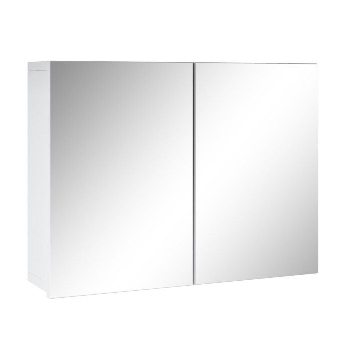 Meuble a miroir 80x60 cm Leon Blanc Miroir armoire miroir salle de