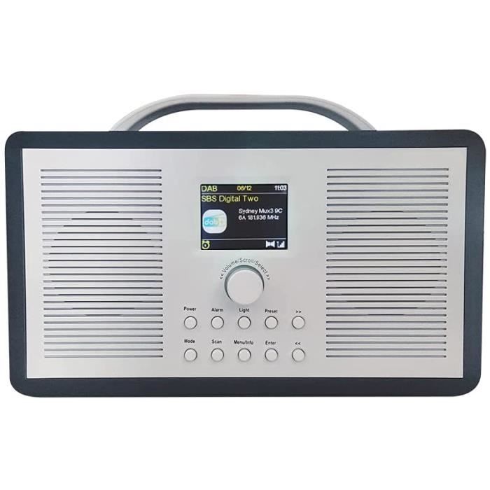 FMDAB+ RadioBluetoothAUX IN radio dab portable couleur bois avec