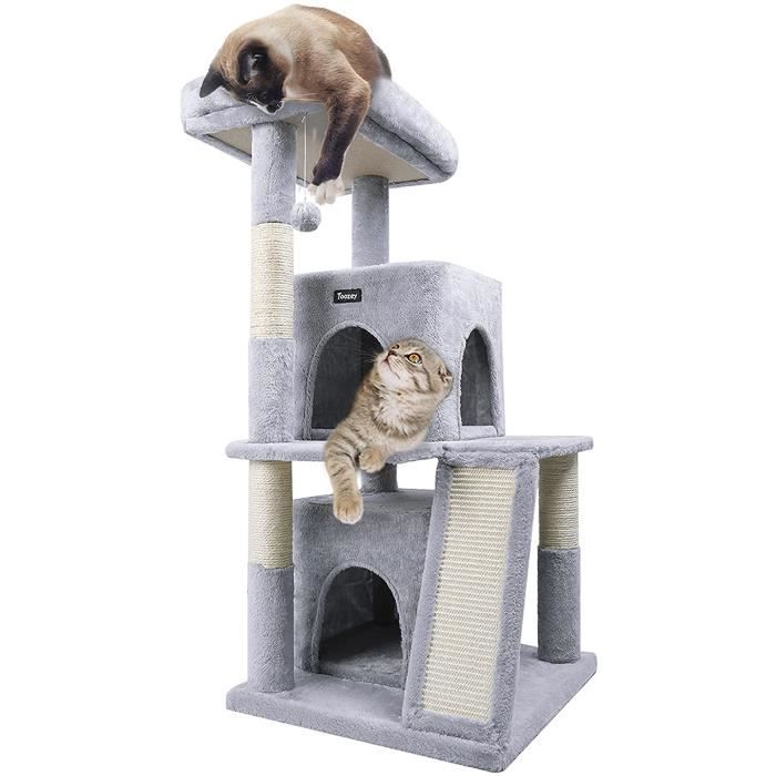 Arbre A Chat Arbre A Chat Tres Solide Avec 105 X 48 X 48 Cm Gris Cdiscount Animalerie