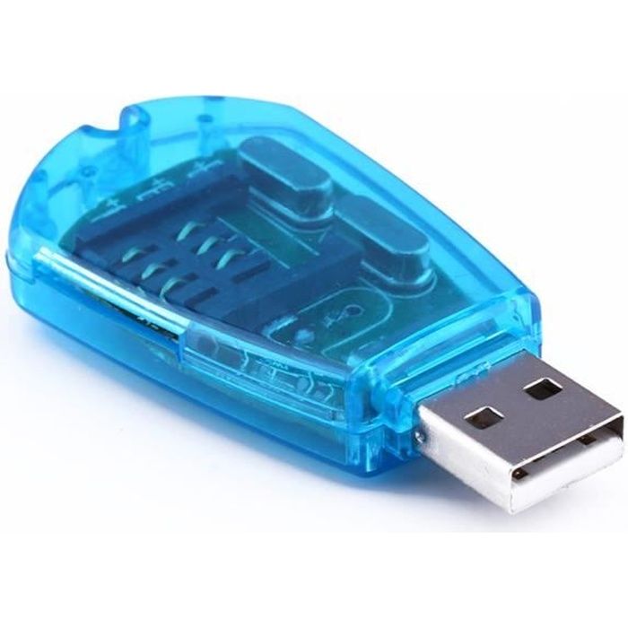 Acheter Mini lecteur de carte Sim USB pour téléphone portable, graveur de  copie, Kit de sauvegarde, GSM CDMA WCDMA, adaptateur SMS, convertisseur de  téléphones portables avec disque