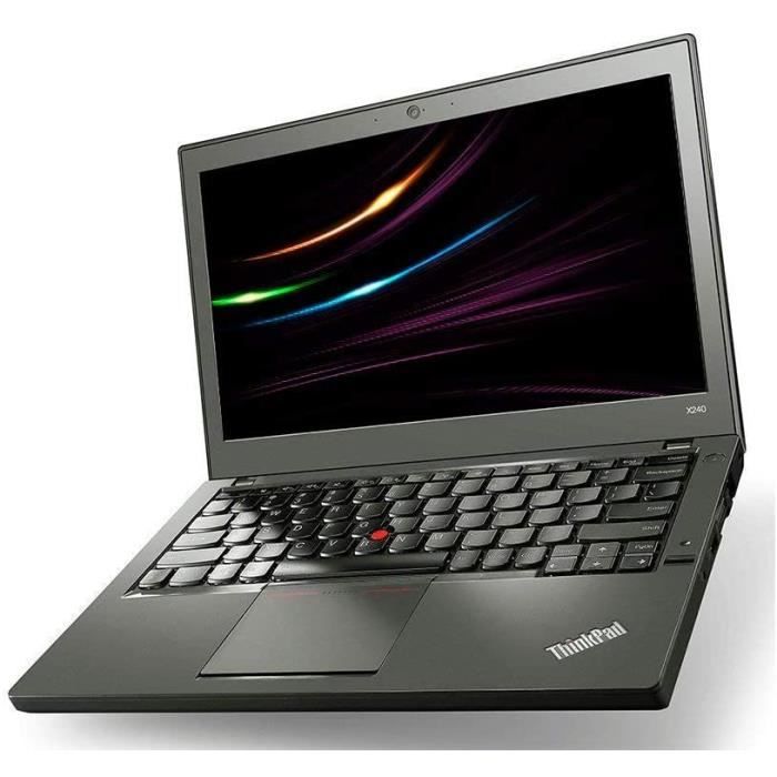 Lenovo ThinkPad X240 Ordinateur portable portable Intel i5 2 x 1-9 GHz- mémoire RAM 8 Go- SSD 120 Go- écran 12-5\