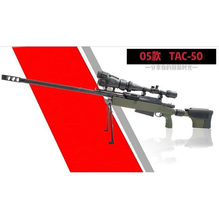 couleur TAC-50 Pistolet de Sniper AWM MK14 DSR 1-6 SVD TAC en plastique, jouet d'assemblage, modèle de pistol