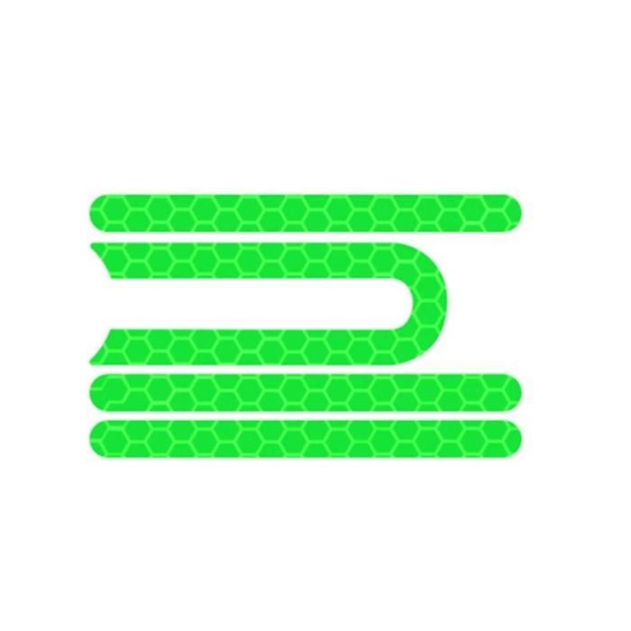 Autocollant Réfléchissant Pour Scooter électrique - Décoration De Sécurité Nocturne, Imperméable, Pour Moyeu De Roue - Lot Motifs Couleurs - 12