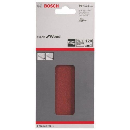Feuilles abrasives set de 10 pièces 80 x 133 mm 120 - vue 2