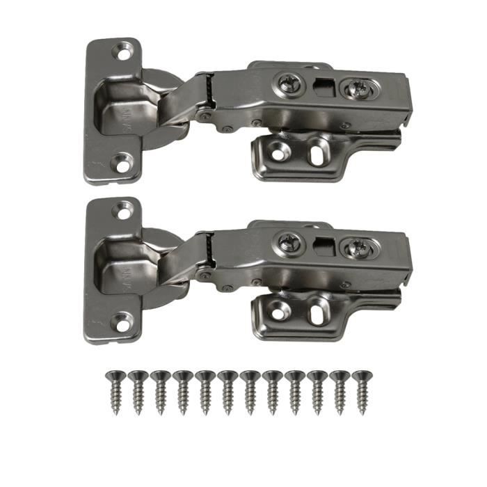2 X Charniere De Porte A Fermeture Douce Dissimulee A 105 Degres