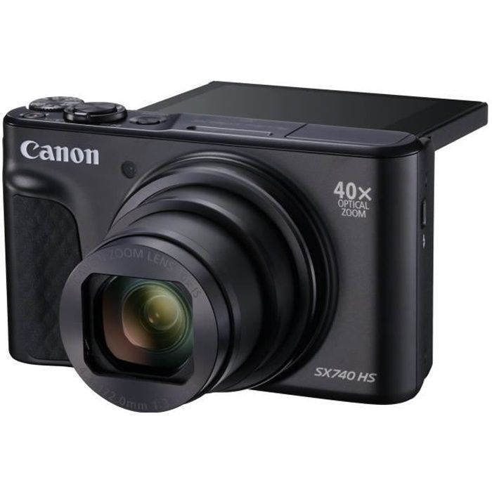 Appareil photo Compact PowerShot SX 740 HS - CANON - 203 Mp - Zoom optique 40x - Vidéo Full HD 4K UHD - Noir