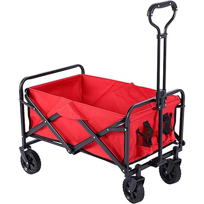 Chariot Pliable Robuste 300kg - Chariot De Transport Extérieur Multifonction Pour Plage, Jardin, Camping & Courses