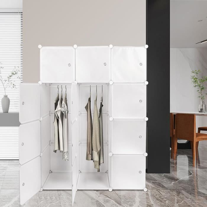 Armoire Penderie Portable,Étagère de Rangement,Cubes de Stockage