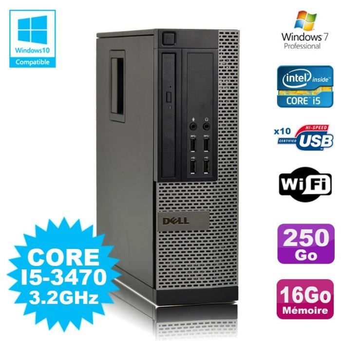 Pc Dell Optiplex 790 Sff Core I5 3470 3 2ghz 16go Disque 250go Wifi W7 Pro Cdiscount Informatique Pc Dell Optiplex 790 Sff Core I5 3470 3 2ghz 16go Disque 250go Wifi W7 Pro Cdiscount Informatique