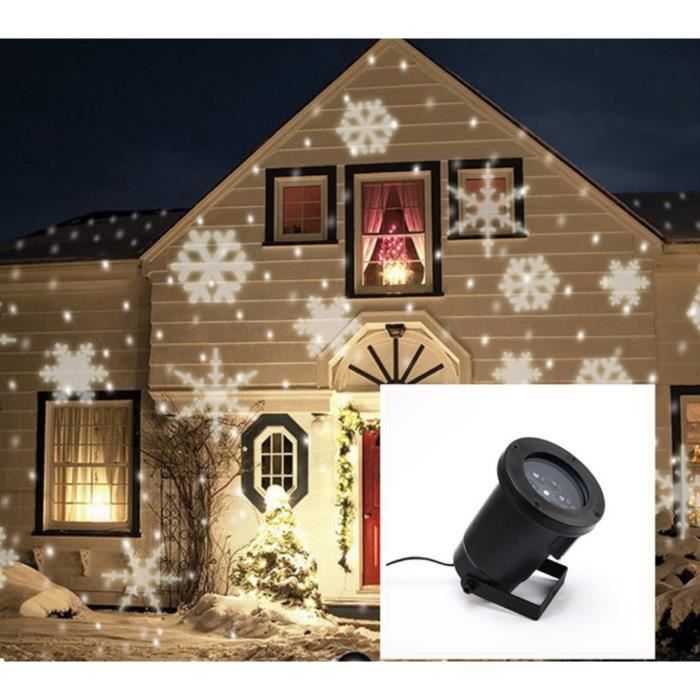 Spot à LED Projecteur laser flocon de neige coloré Parti Paysage