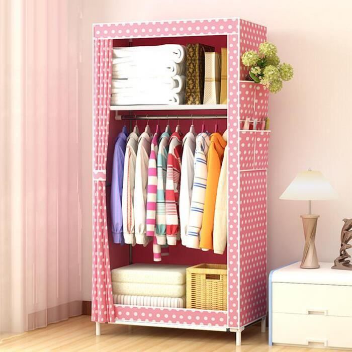 Armoire De Rangement Penderie Souple En Tissu 150 70 45cm Imprime