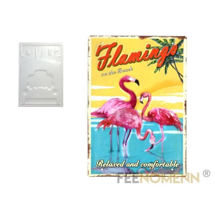 Plaque Metal Deco Vintage Flamants Roses Sur La Plage 30x40cm Objet De Decoration Murale Achat Vente Objet Decoration Murale Cdiscount