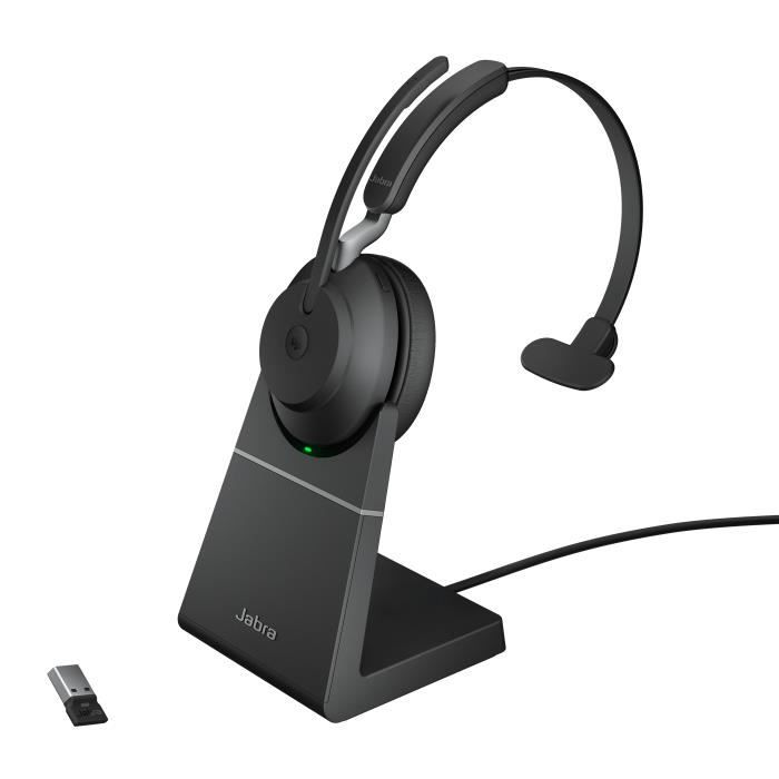Jabra Evolve2 65 UC Mono Micro casque sur oreille convertible Bluetooth sans fil USB A isolation acoustique - vue 5