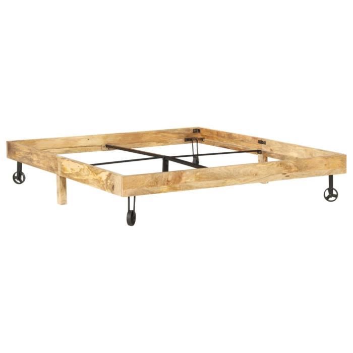 Cadre de Lit King en bois massif de Manguier