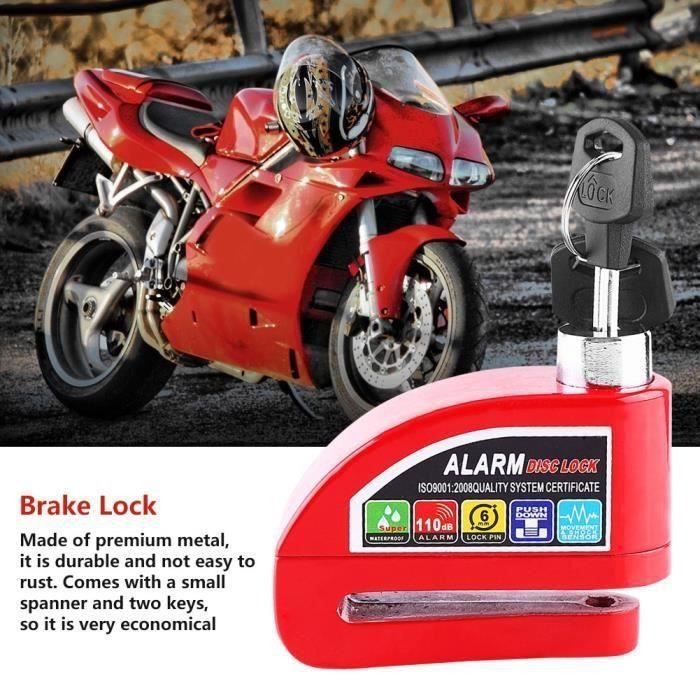 Bloc Disque Alarme Antivol Moto Bloque Disque Scooter Disc Lock Avec