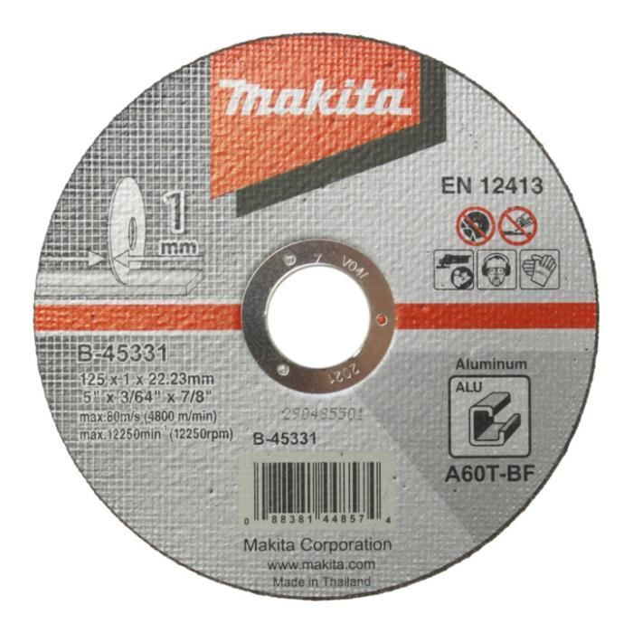 Makita Disque à tronçonner en acier inoxydable INOX 125 x 1 2 mm D 65969 - vue 2