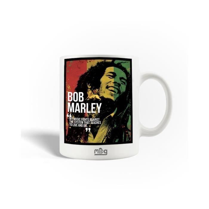 Mug en Céramique Bob Marley Fan Art fond d #39 écran Cdiscount Maison