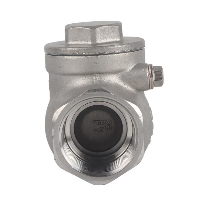 Clapet Anti-retour Acier Inox DN25 1" | Vanne Unidirectionnelle Eau, Gaz, Vapeur | Filetage 1 1/2 Pouce