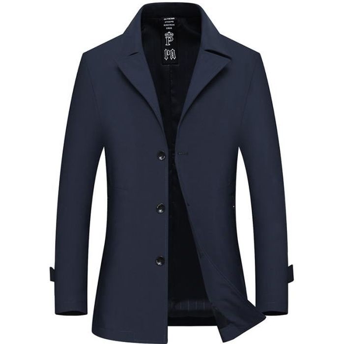 Veste Homme Mi Longue Legere Blouson Homme Mi Saison Bleu Marine Cdiscount Pret A Porter