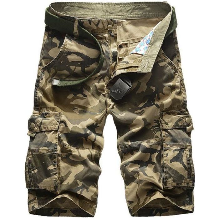 Bermuda homme kaki militaire sales