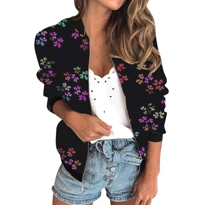 Blouson shop imprimé femme