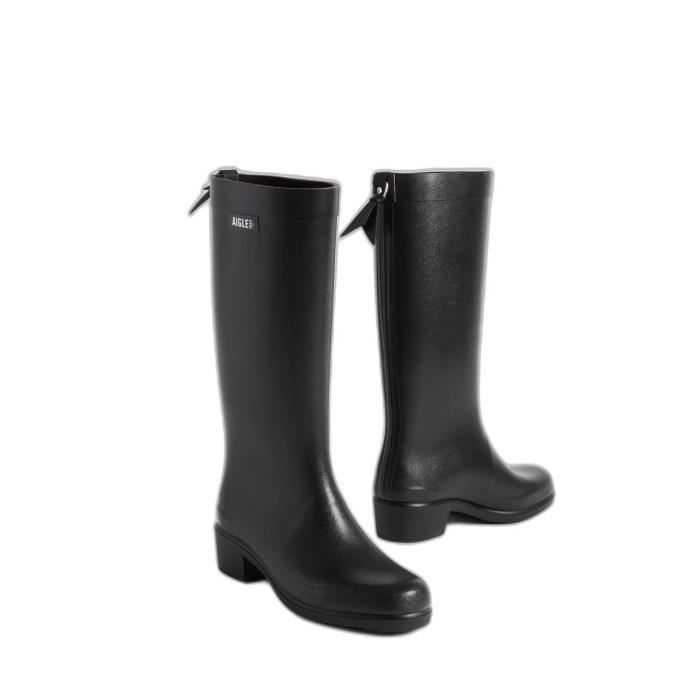 Bottes de pluie femme Aigle Myrica Noir/noir Moyenne Fin