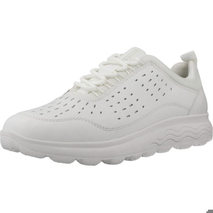 Geox Baskets Geox D45NUD 08514 C1000 Blanc Femme - Cuir - Lacets