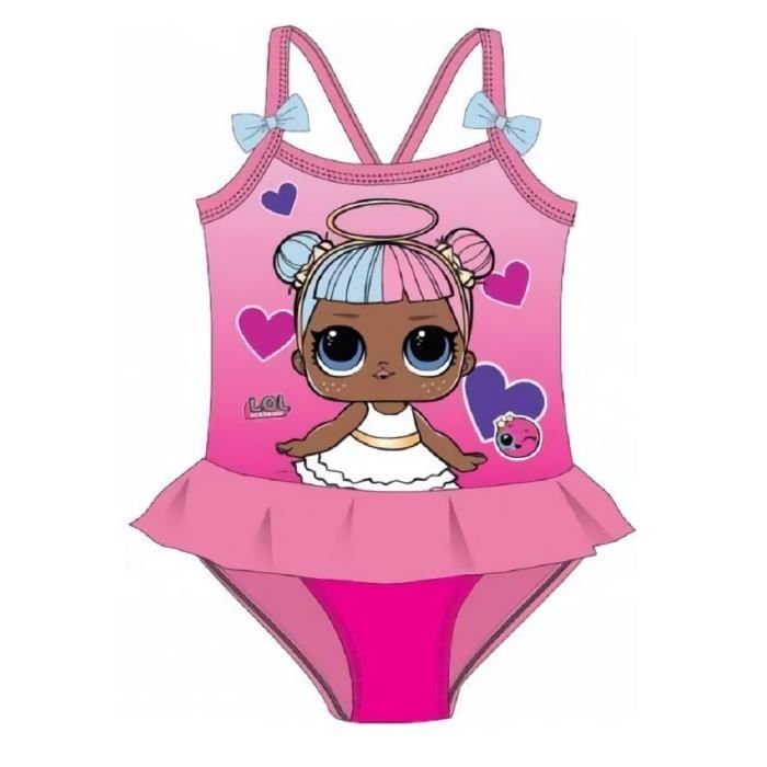 Maillot de bain Fille Lol Surprise Maillot une piece 3 4 ans Rose Cdiscount Pret a Porter