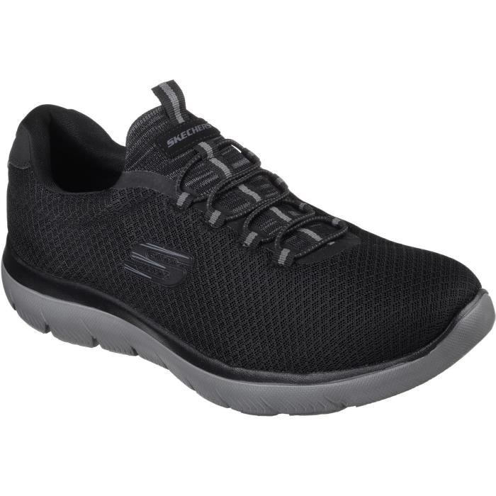Chaussures Slip On Skechers Summits pour Homme Noir Charbon Confortable et Sportif Black charcoal Cdiscount