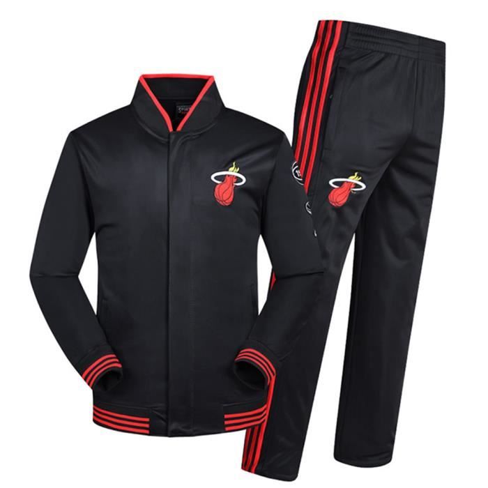 Veste et Pantalon Survetement Homme a imprime NBA Ensemble Blouson Sweat shirt et Pantalon Jogging Manteau Vetement Masculin Rouge Cdiscount Sport