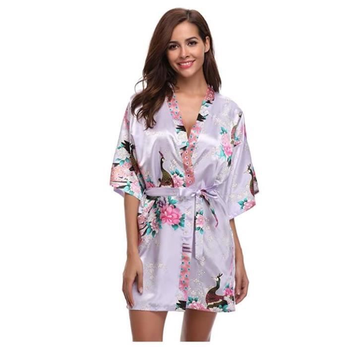 robe satin rose pale