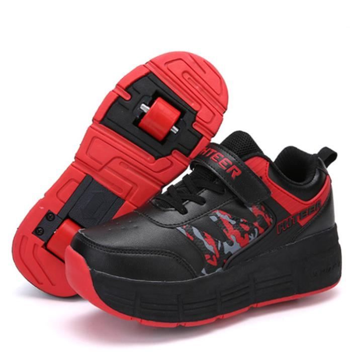 Baskets Sneakers GARÇON roulettes à roulettes FR87IBT A/blackred Cdiscount Chaussures