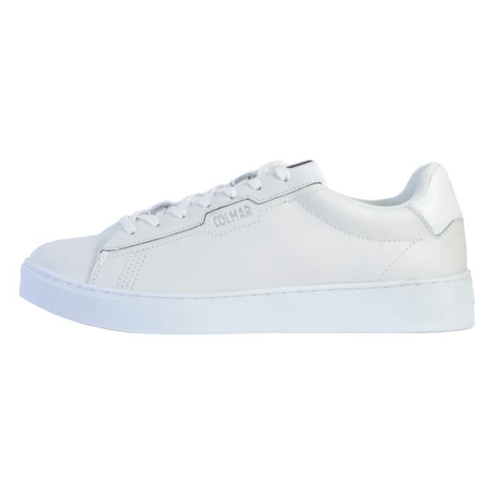 Colmar Basket cuir Colmar Bates Blank - COLMAR - Version basse - À lacets - Rond - Blanc