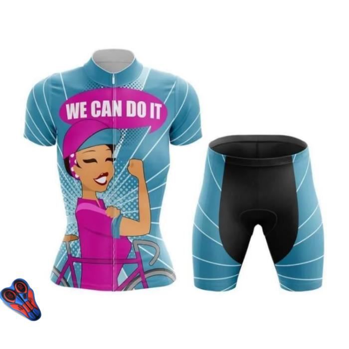 Maillot Cyclisme Femme Cheji – Manches Courtes, Polyester, Neuf Avec étiquettes