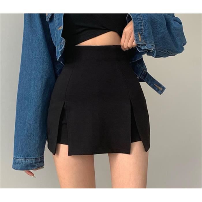 Jupe Jupe noire moulante asym trique pour femme tenue de ville