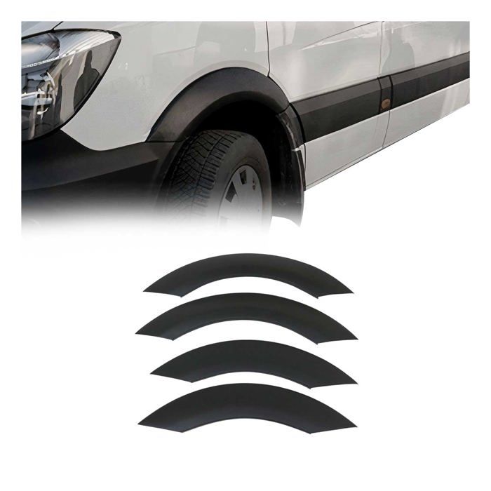 Lot De 4 Bavettes Garde-boue Pour Mercedes Sprinter W906 Crafter 2006-2017 - Anti-éclaboussures, ABS - 6