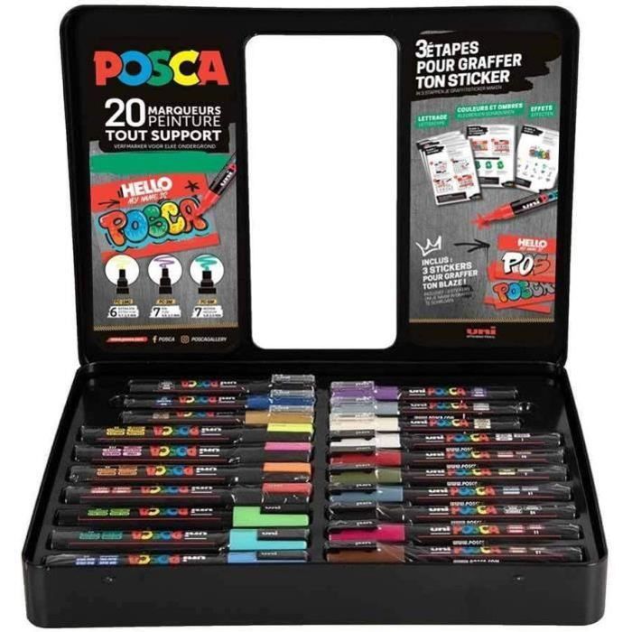 Mallette Posca Street Art 20 Marqueurs Et 3 Planches De Tutos Cdiscount Beaux Arts Et Loisirs Creatifs