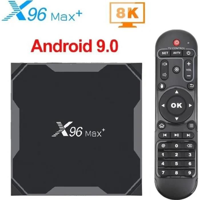 Boitier iptv X96 Max Plus Smart TV , Android 9.0 Amlogic S905X3 2+16G WiFi Boitier 8K
