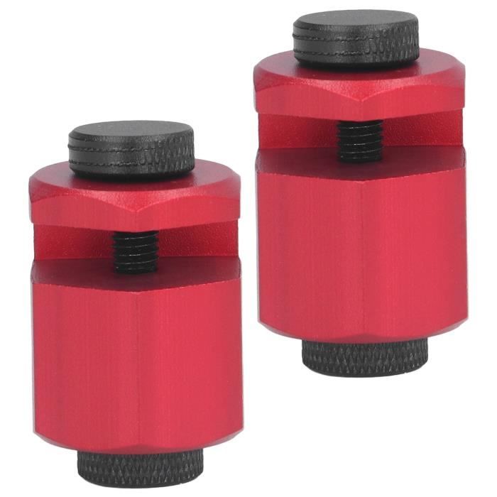 Jauges D'escalier Hautes Rouge En Aluminium - Kit Avec Support Et Mousqueton - Pour Encadrements Carrés