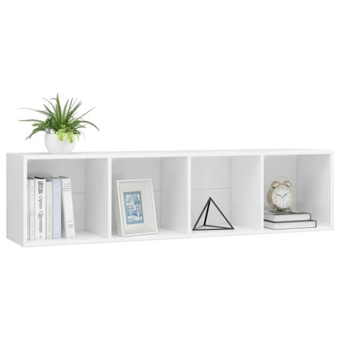 Etagère Bibliothèque Colette Avec 11 Compartiments Blanc H.143 Cm - Bibliothèque Et étagère BUT