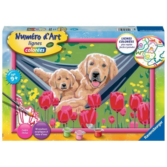 Numéro d’Art grand format - Labrador et tulipes -4005556235988 - Ravensburger